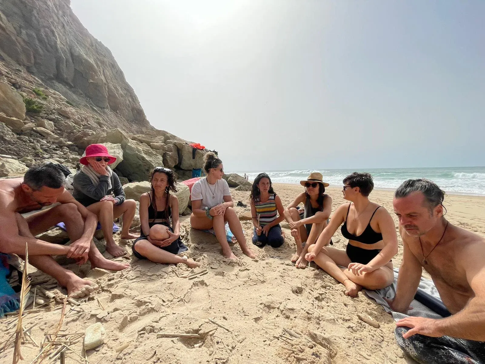 group at the beach